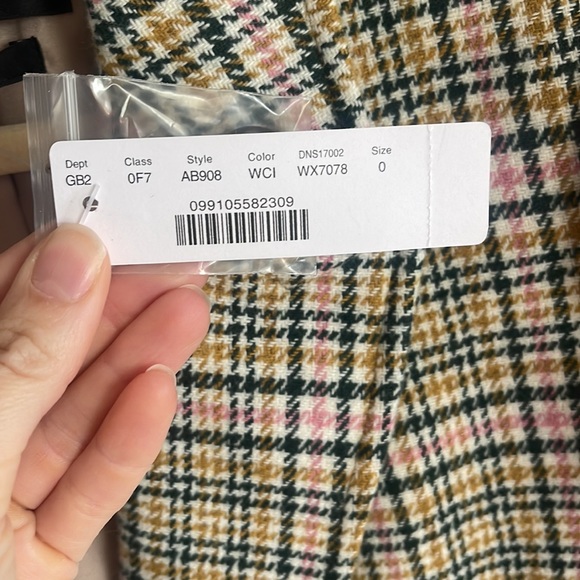 J Crew Italian Wool Plaid Coat - Picture 9 of 9